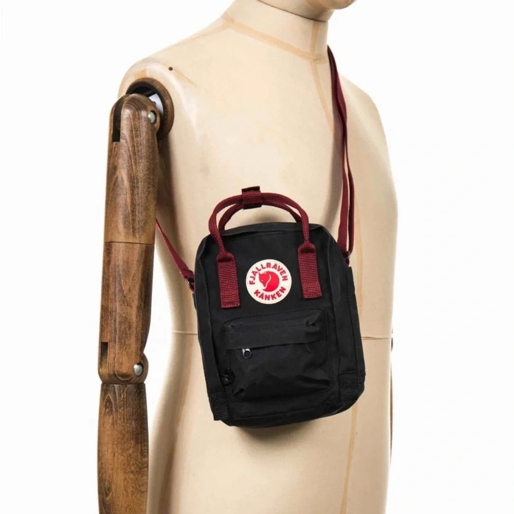 Fjallraven Kanken Black and Red  Mini Unisex Backpack - Picture 4 of 4